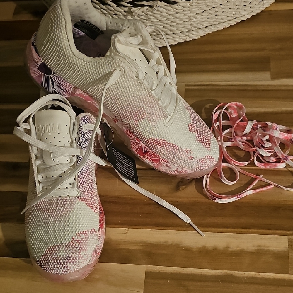 NOBULL White and Pink Gradient Sneakers